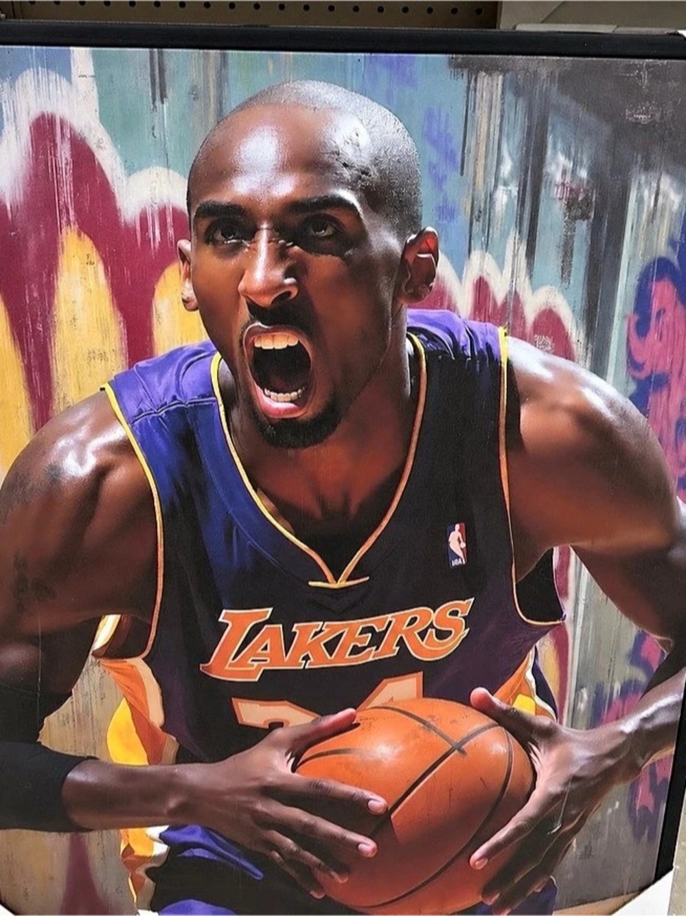 Legend Kobe Bryant Los Angeles Lakers Basketball Framed Art Print